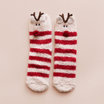 Fuzzy Reindeer Socks